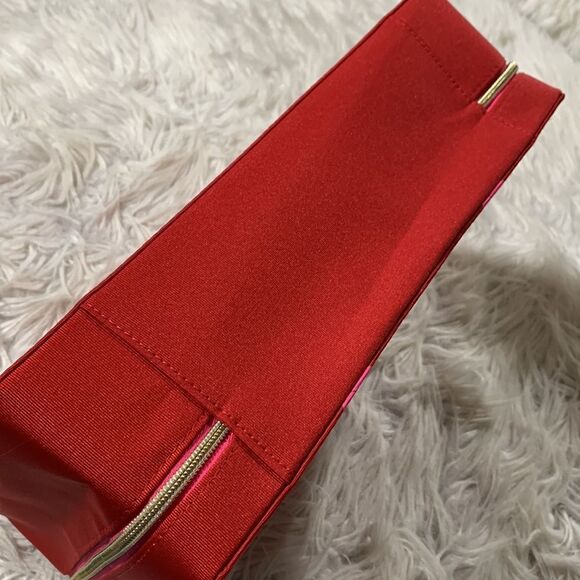 ESTEE Lauder Makeup case train case zip closure bow handle candy charm NEW - Picture 5 of 14